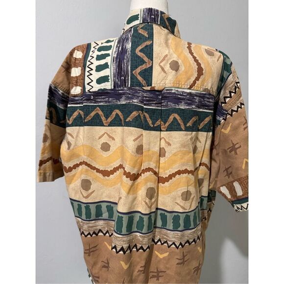 Chaps Ralph Lauren Aztec print button front shirt XL - Picture 5 of 8